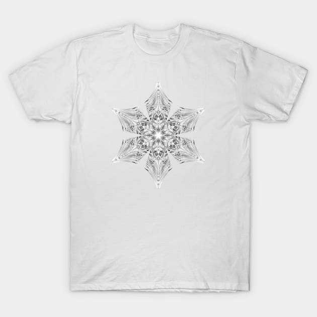 Crystal Snowflake T-Shirt by Eriklectric